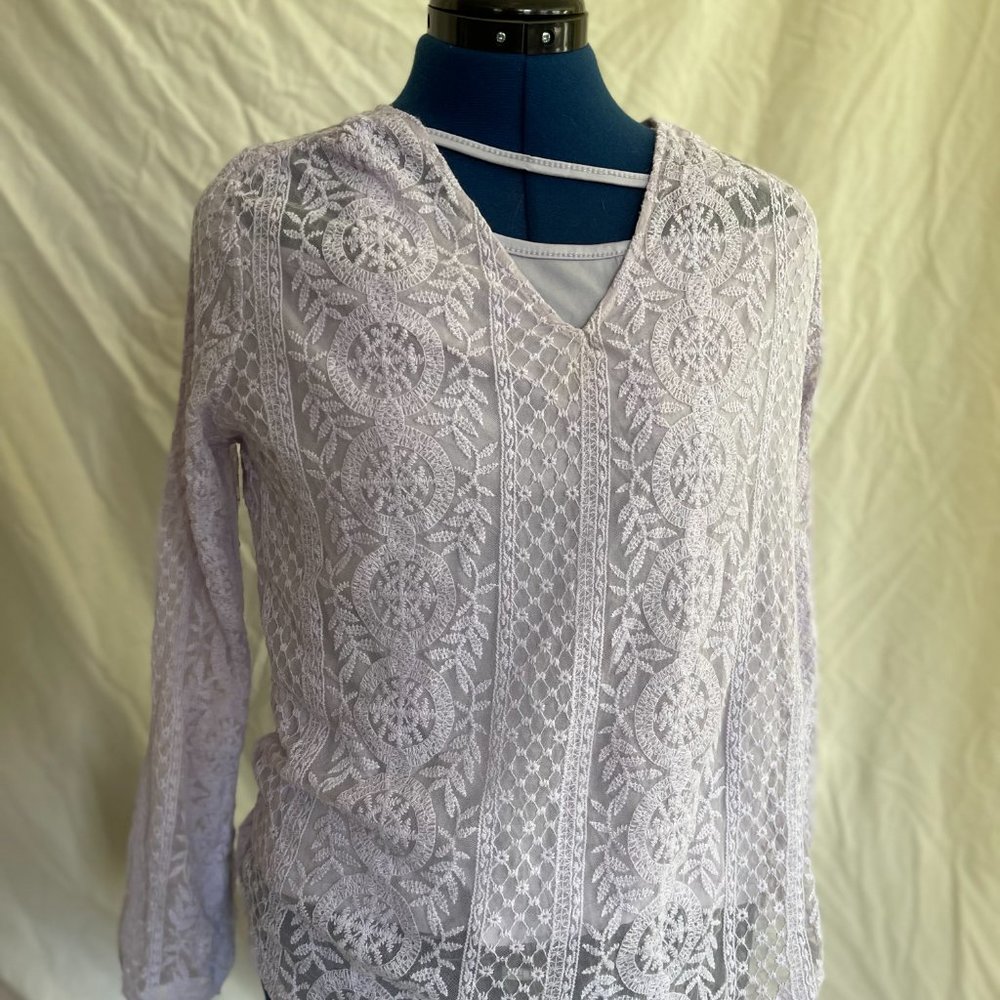 Adiva Lavendar Blouse with Undershirt Size L